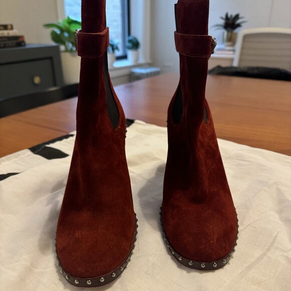 Rag & Bone Rust Red Suede Boots 37 - Picture 2 of 4